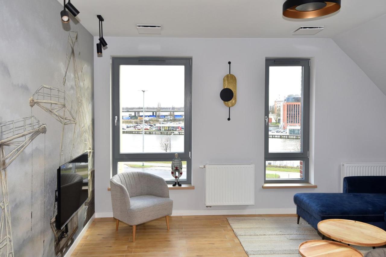 River'S Touch Apartament Grand Z Widokiem Na Odre Estetino Exterior foto